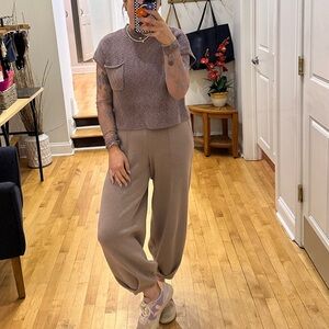 Free People Jogger/Sweater Vest Matching Lounge Set